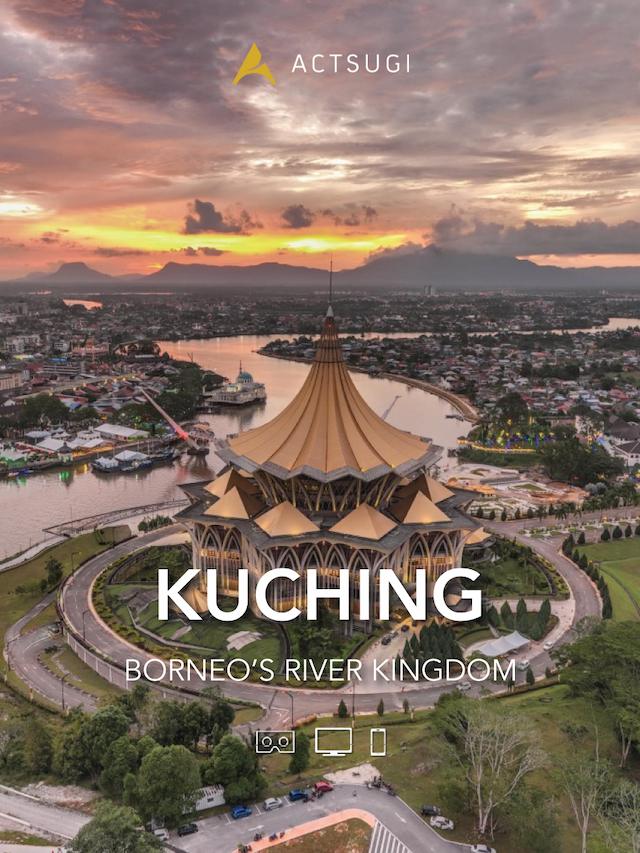 virtual guidebook cover of Kuching: Borneo's River Kingdom